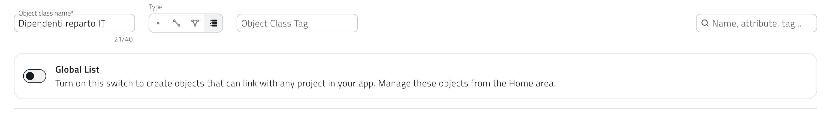 BO classe oggetto non vettoriale